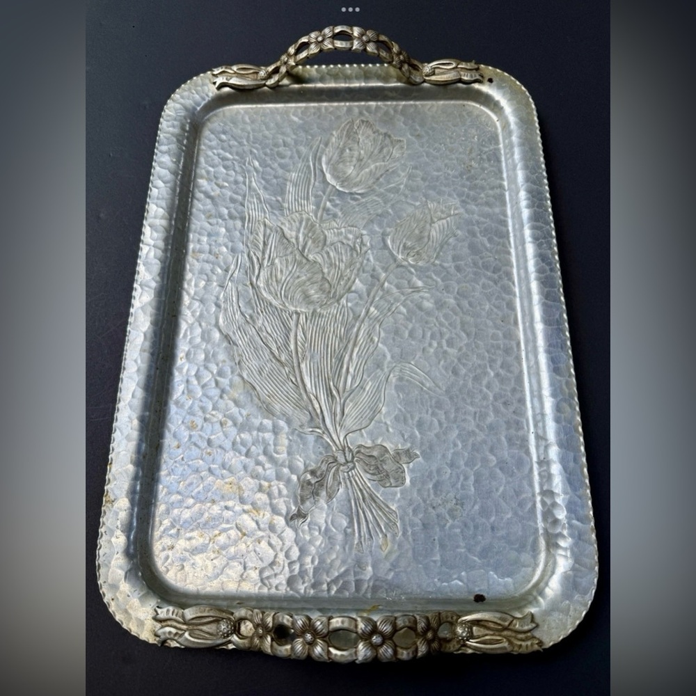 Hand Wrought Aluminum Serveware by